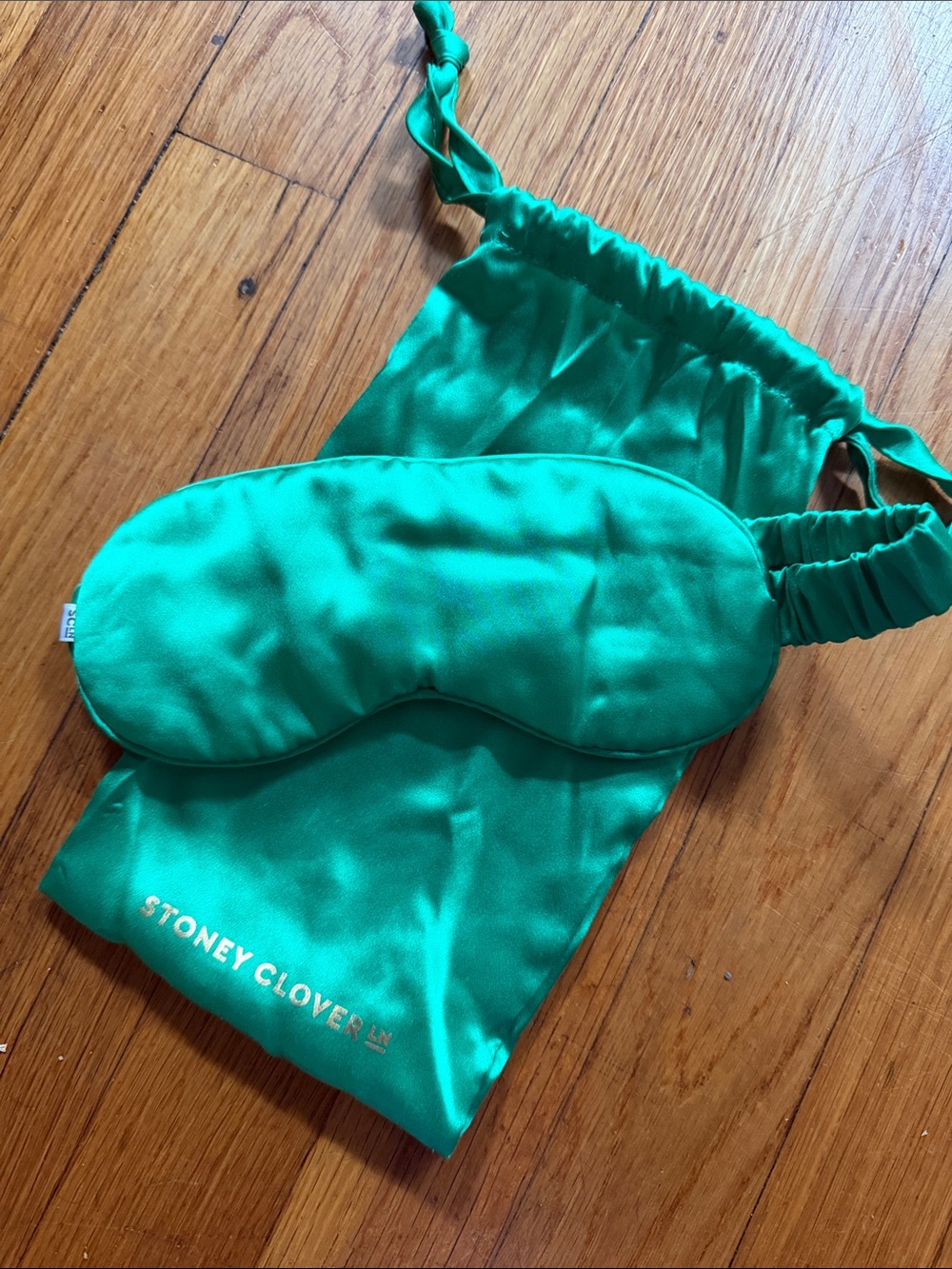 Stoney Clover Lane Avocado Satin Eye Mask with Pouch